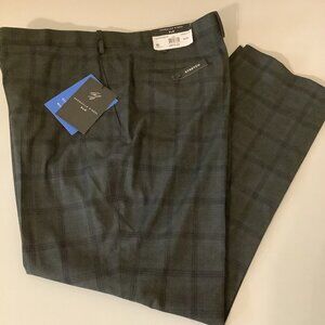 Shaquille O'Neal Big & Tall 48Wx32L Stretch Mens Flat Front Suit Pants Onyx New